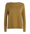 Mm Max Mara Silk-cotton Arca Sweater In Green