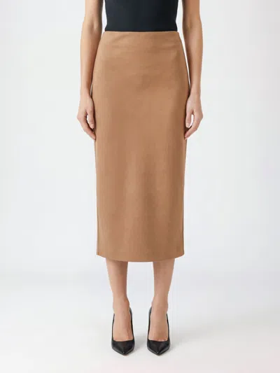 Mm Max Mara Skirt Woman Color Hazel In Brown