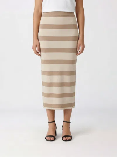 Mm Max Mara Skirt  Woman Color Ivory In Neutral