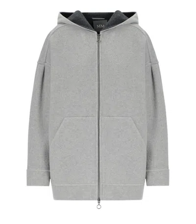 MM MAX MARA SOTTILE LIGHT GREY HOODED JACKET