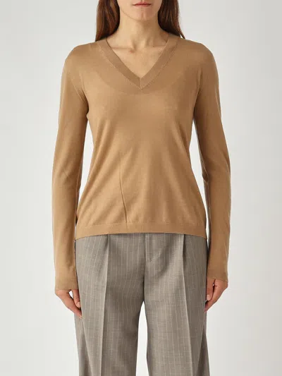 Mm Max Mara Sweater  Woman Color Camel In Brown