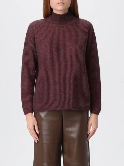 Mm Max Mara Sweater  Woman Color Red Purple In Brown