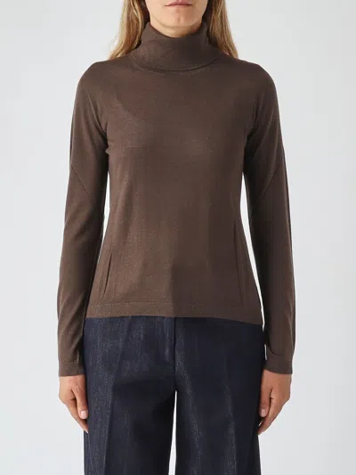 Mm Max Mara Sweater Woman In Brown