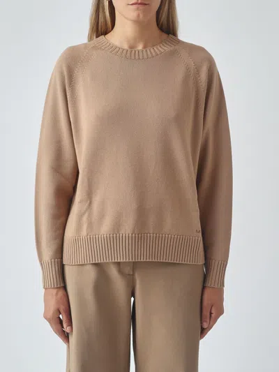 Mm Max Mara Sweater Woman Color Camel In Brown