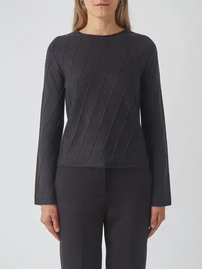 Mm Max Mara Sweater Woman Color Charcoal In Gray