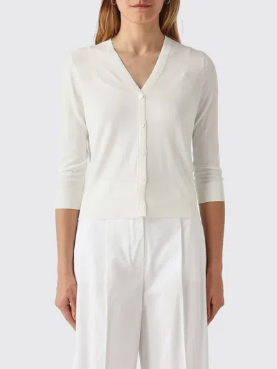Mm Max Mara Cardigan Woman In White