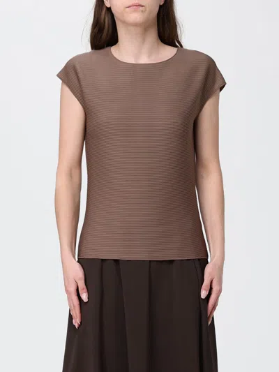 Mm Max Mara Knit Top In Brown