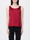 Mm Max Mara Satin Top In Burgundy