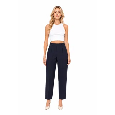 Mm Max Mara Trousers In Blu Navy Blu