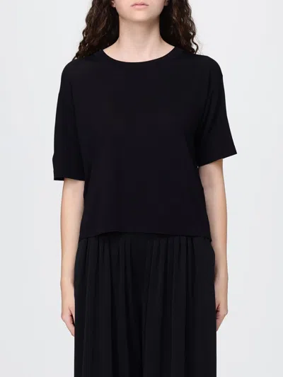 Mm Max Mara Viscose T-shirt In Black