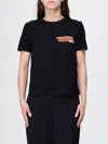 Mm Max Mara Printed Cotton T-shirt In Black