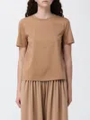Mm Max Mara Printed Cotton T-shirt In Brown