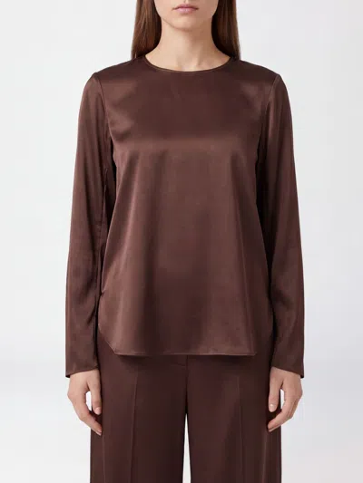 Mm Max Mara T-shirt Woman Color Dark In Brown