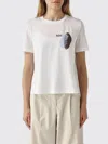 Mm Max Mara Printed Cotton T-shirt In White