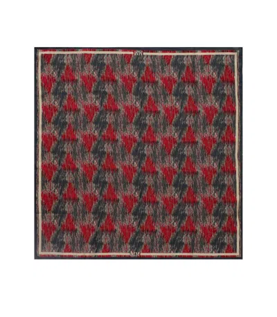 Mm Max Mara Uguale Multicolored Foulard Scarf In Red