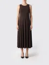 Mm Max Mara Viscose Jersey Dress In Brown
