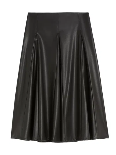 Mm Max Mara Women's Coated Jersey Skirt In Black