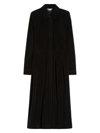 Mm Max Mara Women's Corduroy Shirt Dress In Black