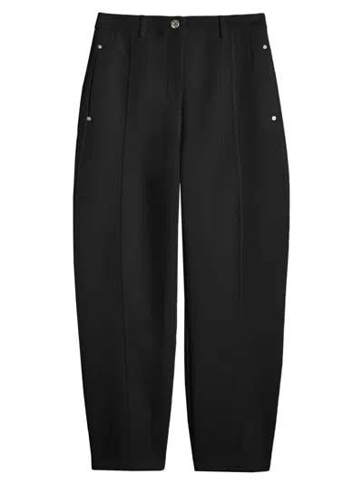 Mm Max Mara Women's Cotton Jersey Trousers In Black