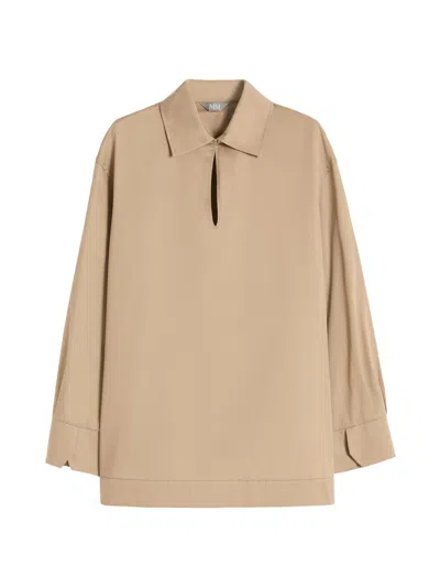 Mm Max Mara Women's Cotton Satin Blouse In Gray