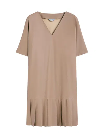Mm Max Mara Women's Flared Jersey Dress In Brown