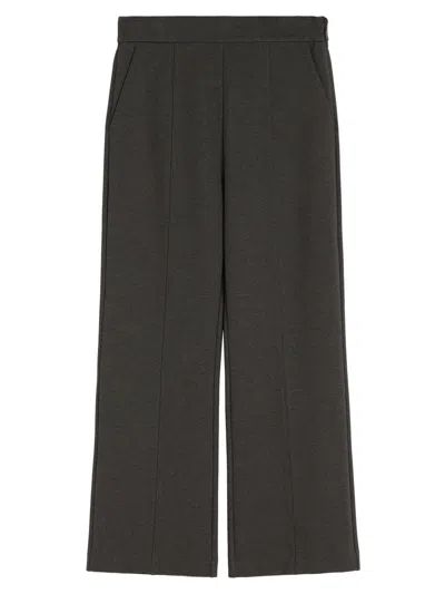 Mm Max Mara Women's Flared Jersey Trousers In Gray