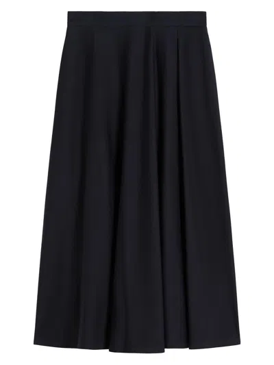 Mm Max Mara Women's Flared Milano Knit Jersey Skirt In Blue