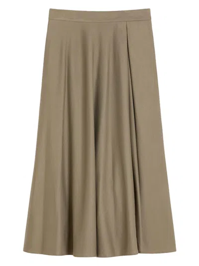 Mm Max Mara Women's Flared Milano Knit Jersey Skirt In Gray