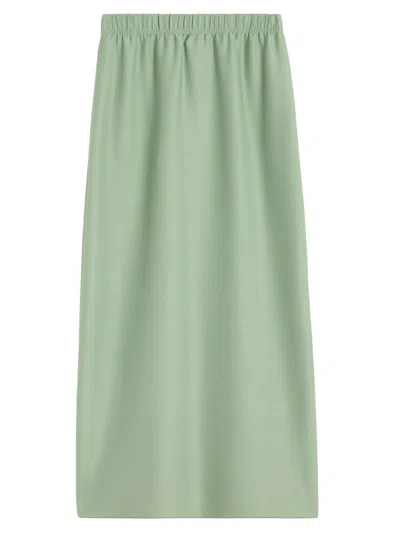 Mm Max Mara Women's Long Ottoman Jersey Skirt In Green
