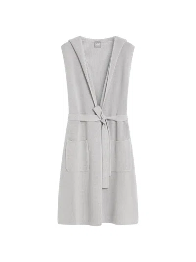 Mm Max Mara Women's Long Wool Gilet In Gray