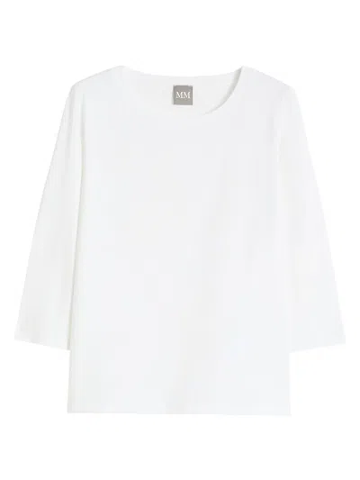 Mm Max Mara Women's Organic Cotton T-shirt In Gray