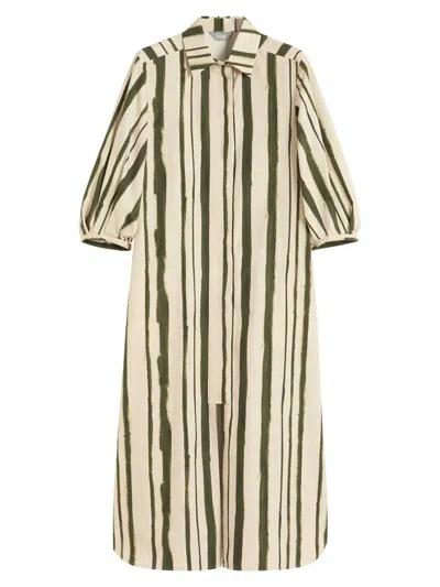Mm Max Mara Women's Printed Poplin Shirt Dress In Neutral