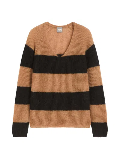 Mm Max Mara Women's Rib Knit Mohair Sweater In Brown