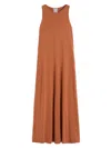 Mm Max Mara Women's Sleeveless Stretch Viscose Dress In Brown