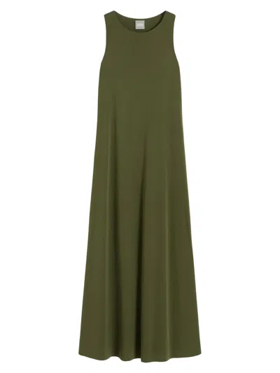 Mm Max Mara Women's Sleeveless Stretch Viscose Dress In Green