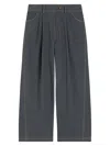 Mm Max Mara Women's Straight Fit Denim Look Trousers In Gray