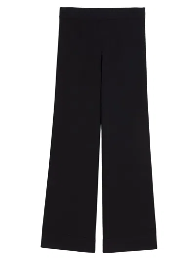 Mm Max Mara Women's Viscose Trousers In Black