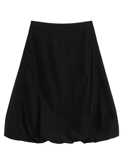 Mm Max Mara Women's Water Repellent Taffeta Skirt In Black