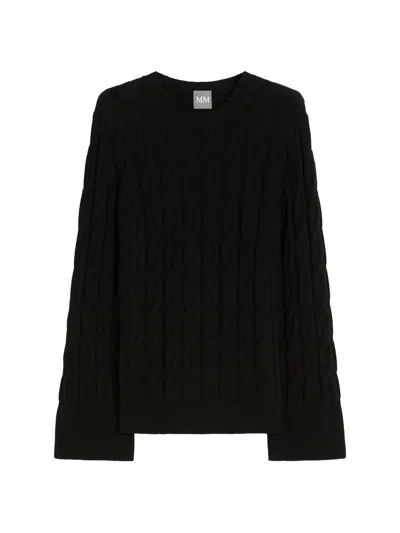 Mm Max Mara Women's Wool Yarn Sweater In Black