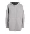 Mm Max Mara Wool-blend Jersey Hoodie In Gray