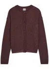 Mm Meandro Ribbed Open-knit Cardigan In Black