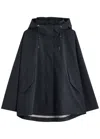 Mm Preston Hooded Rubberised Coat In Navy