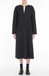 Mm Rapace Long Sleeve Jersey Shift Dress In Navy