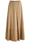 Mm Roal Modal Blend Maxi Skirt In Camel