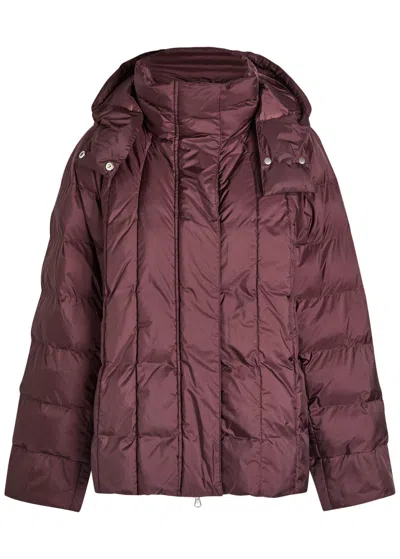 Mm Romolo Quilted Shell Jacket In Purple