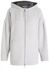 Mm Sottile Hooded Wool-blend Jacket In Gray