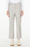 Mm Sport Faux Leather Ankle Pants In Light Grey