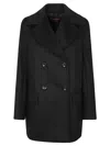 Mm Studio Black Wool Kent Coat