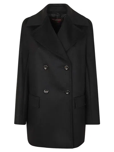 Mm Studio Black Wool Kent Coat