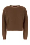 Mm Studio Brown Nylon Blend Campale Sweater In Brown